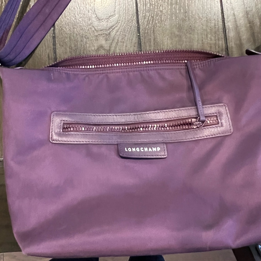 Longchamp nylon purple crossbody bag